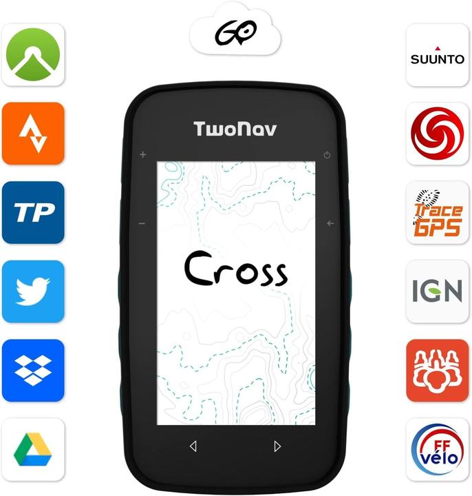 Produktbild TwoNav GPS Cross Plus Heart Rate Monitor - Multisport Cycling MTB Hiking Trekking Compact Light (3.20")