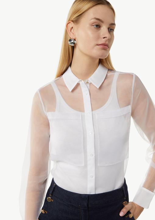 Produktbild Comma Bluse Transparente Organza-Bluse mit aufgesetzten Taschen (46)