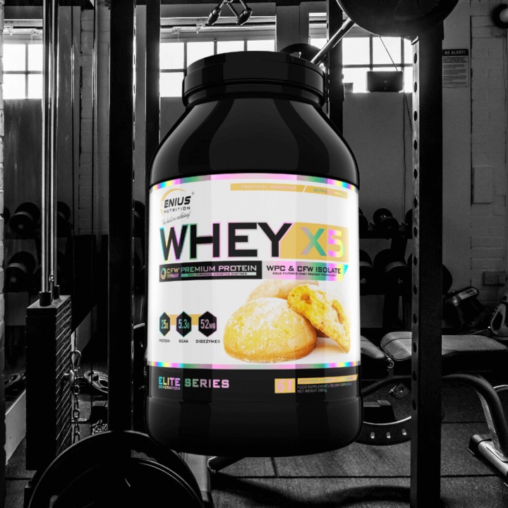Actual product image Genius Nutrition Whey-X5 (Biscotti cookies, 2000 g)