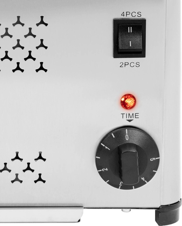 Produktbild Royal Catering Gastronomie-Toaster 4 Scheiben 1800 W Timer Krümelschublade Edelstahl