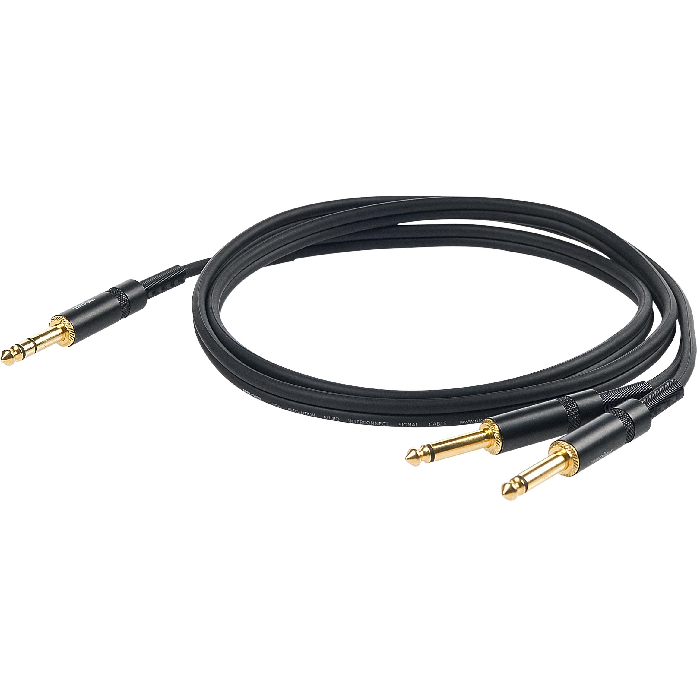 Proel stereo uros - mono uros,, musta (5 m) (PRCHLP210LU5)