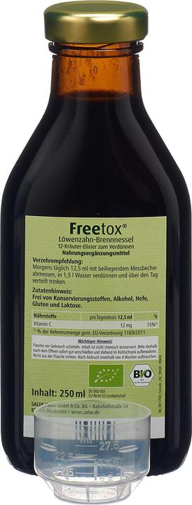 Produktbild Salus Freetox Elixier Löwenzahn Brennnessel Bio (1 Stk., Sirup, 250 ml)