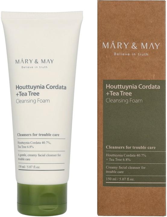 Actual product image Mary&May MARY & MAY Houttuynia Cordata + Tea Tree Cleansing Foam 150ml (Cleansing Foam, 150 ml)