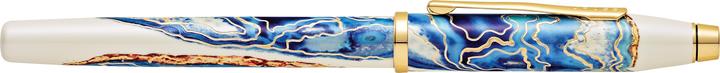 Actual product image Cross Wanderlust Malta F fountain pen gift box (Blue, White lacquer, Gold, Motif Malta, 1 x)