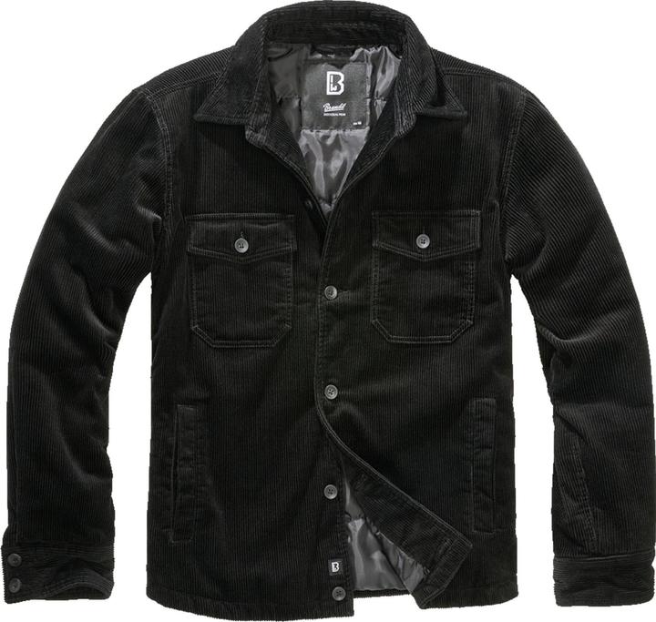 Brandit Corduroy Outdoorjacke, Schwarz Grösse XXL (XXL)