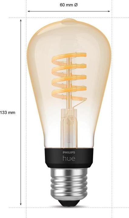 Produktbild Philips Hue Philips E27 Edison (E27, 7 W, 550 lm, 1 x, G)