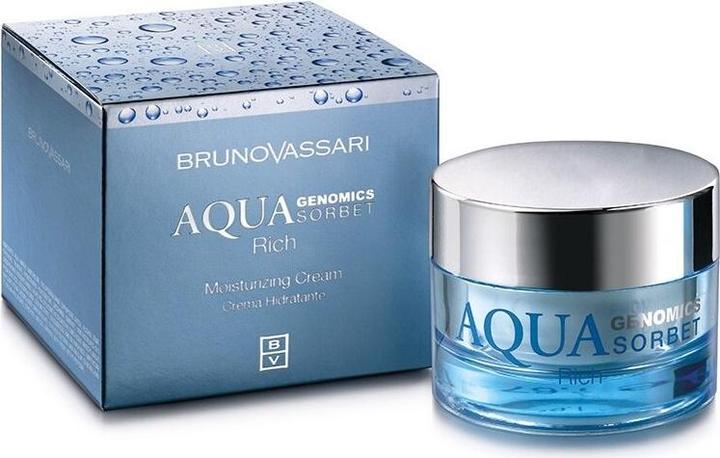 Actual product image Bruno Vassari Aqua Genomics Sorbet, Hydrating, Rich Cream, For Face, 50ml (50 ml)