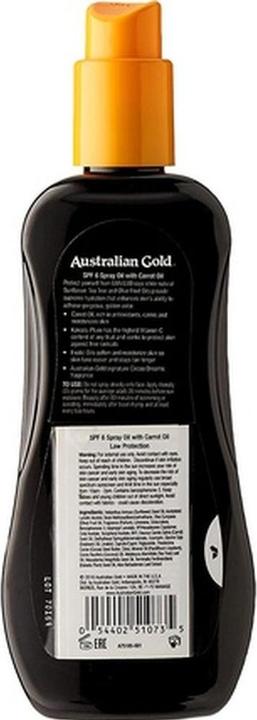 Immagine prodotto Australian Gold Ölspray (Spray solare, Olio abbronzatura, Fino a SPF 10, 237 ml, 237 g)