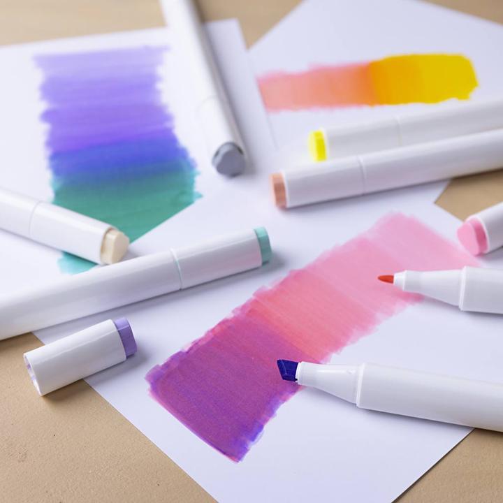 Actual product image Creativ Company Kalligraphiemarker 1+ 8 mm, 12 Stück, Pastellfarben (12x)