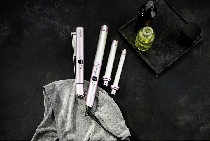 Immagine prodotto Carrera Set classico di piastra e arricciacapelli 3in1, rosa chiaro (Piastra per capelli)