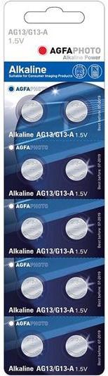 Productafbeelding AGFAPHOTO AG13 knoopcel LR 44 alkaline mangaan 1,5 V 10 st. (10 Pcs., LR44, 180 mAh)