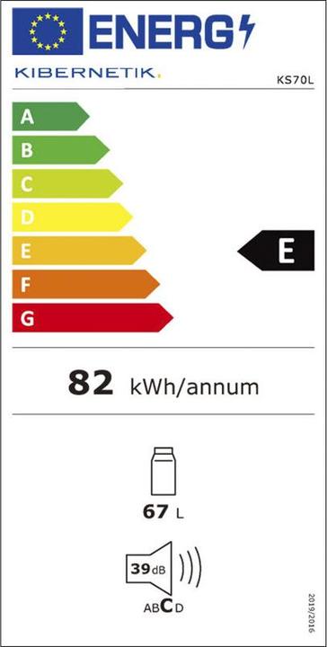 Label énergétique Kibernetik 70l (60 l)