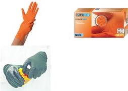 Hygostar Nitrile glove ""POWER GRIP"", L, black powder-free, length: 240 mm, ambidextrous, inside