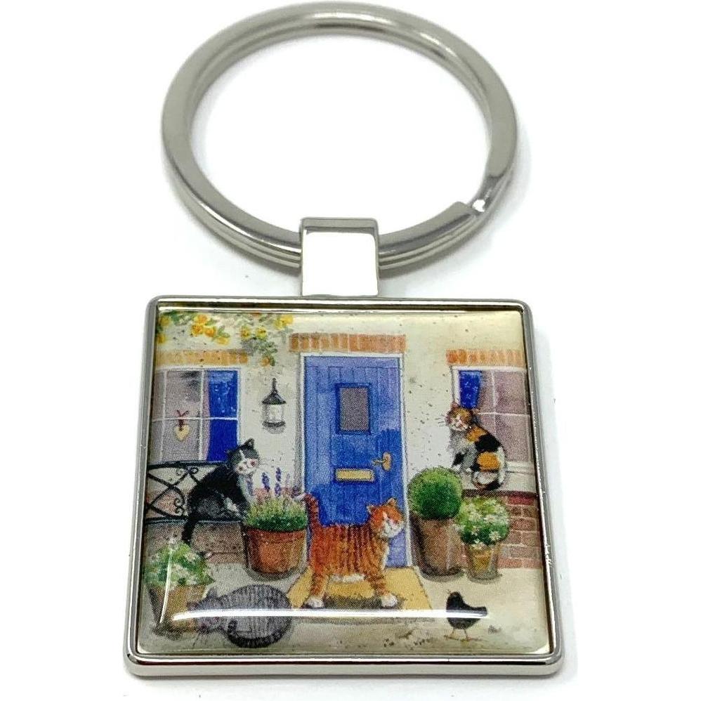 Francodex, Portachiavi, Schlüsselanhänger K07 Katzen vor dem Haus