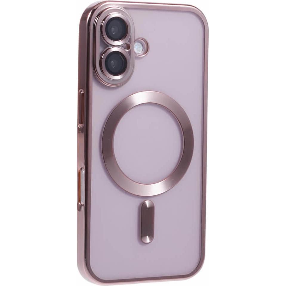 Cover-Discount iPhone 16 - Handyhülle mit metallischem Design & Kameraschutz (Apple iPhone 16), Smartphone Hülle, Rosa