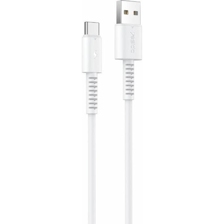 Yesido Cable PVC Data Cable CA120C White (180 W), Cavo USB