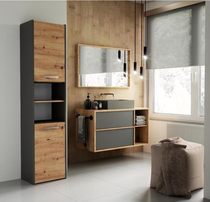 Actual product image Topeshop S40 ANTRACYT/ARTISAN (40 x 30 x 170 cm)