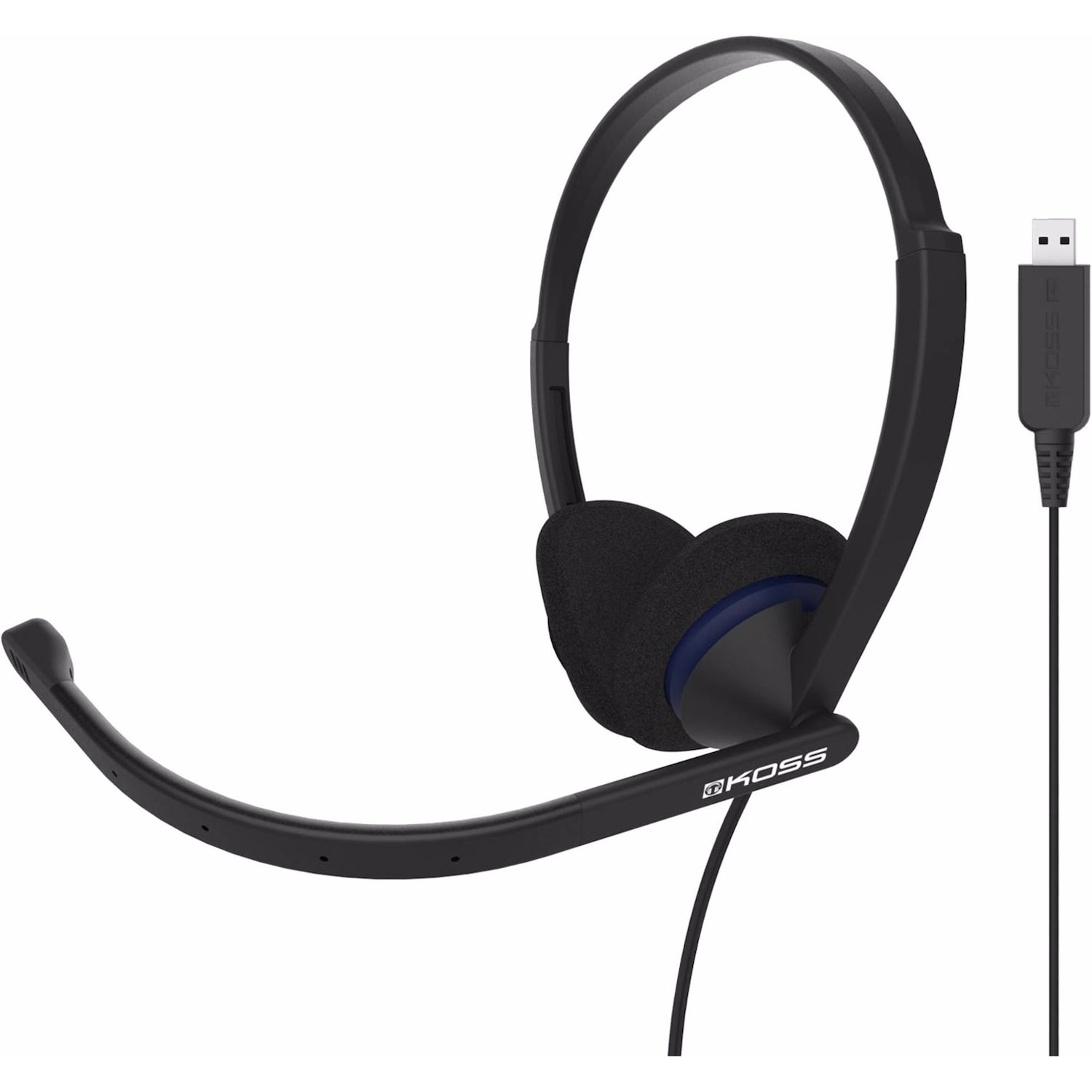 Koss CS200 (Kabelgebunden, USB-A), Office Headset, Schwarz