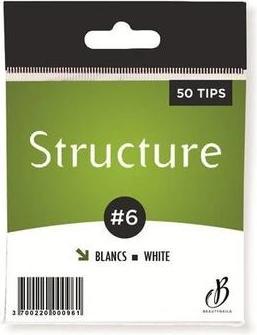 Actual product image Beautynails Bna White Structure Tips No. 06 X50 (Artificial nails)