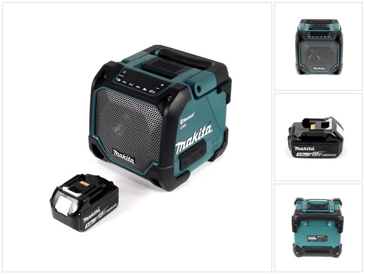 Produktbild Makita DMR 202 F1 Baustellen Lautsprecher 18V - für Akku- und Netzbetrieb, mit Bluetooth-Funktion