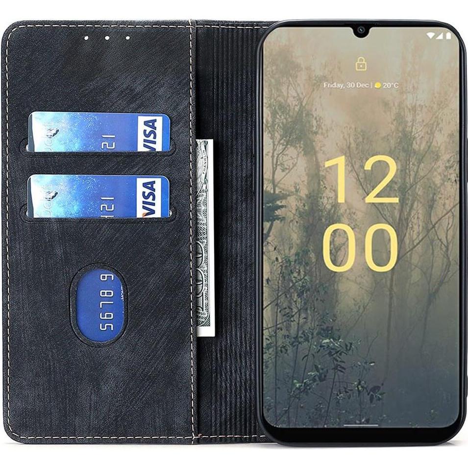 Thumbnail - Cover-Discount Nokia X30 - Stand Flip Case Hülle schwarz (Nokia X30), Smartphone Hülle, Schwarz