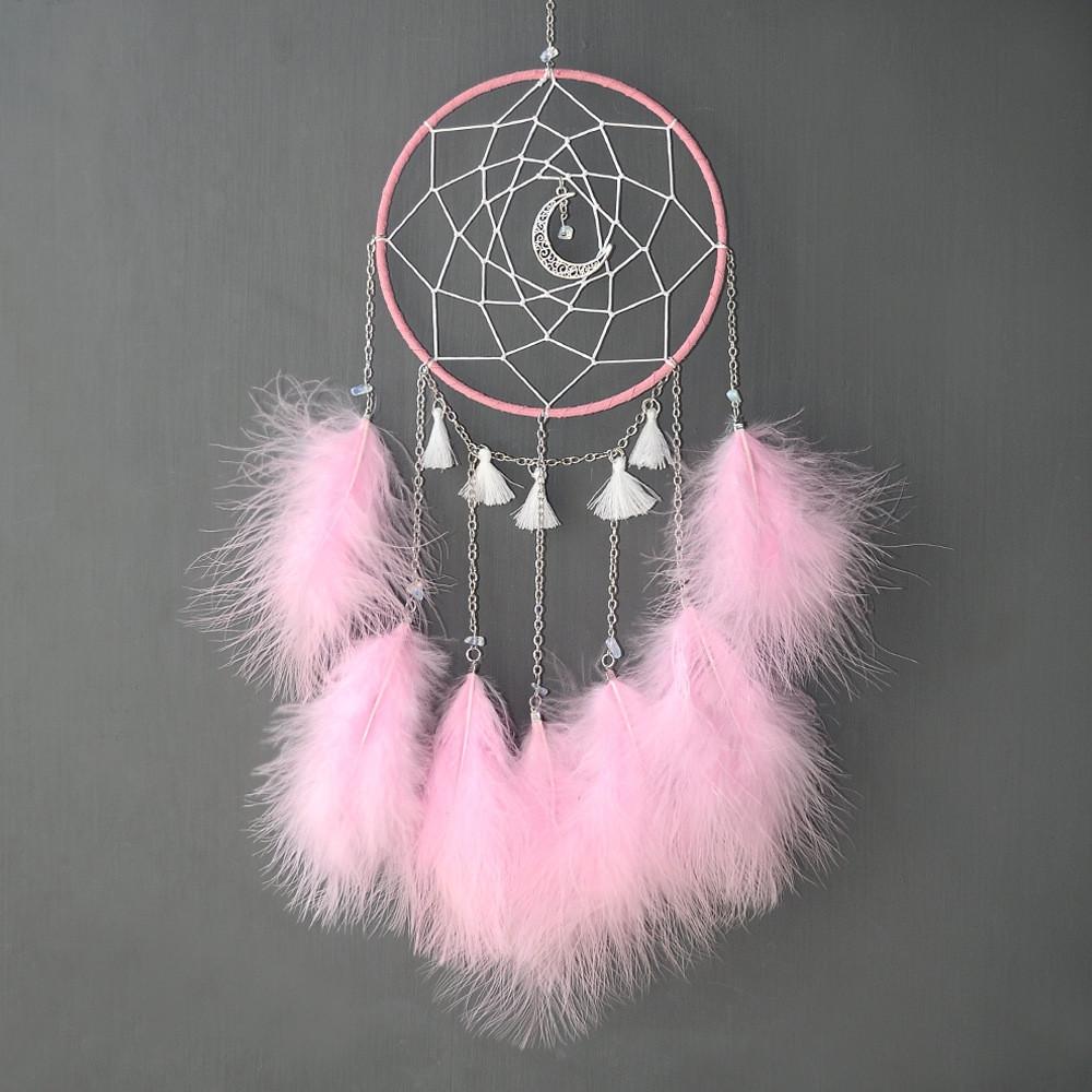 Thumbnail - Cover-Discount DIY Bastel-Set Traumfänger Dreamcatcher Mond rosa