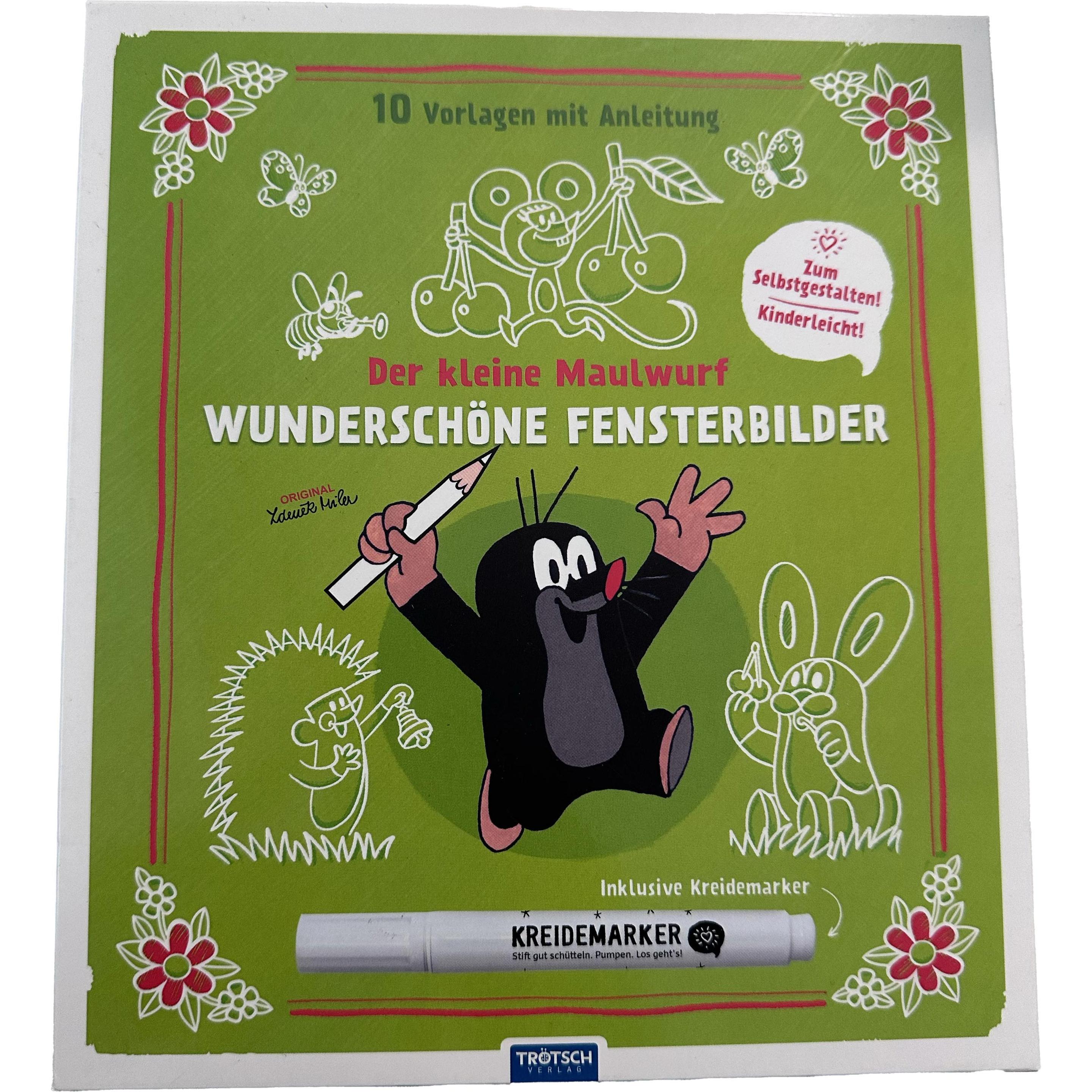 Trötsch Fensterbilder Kleiner Maulwurf mehrfarbig