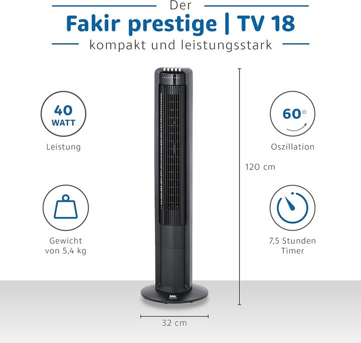 Actual product image Fakir Tower fan (25 dB)