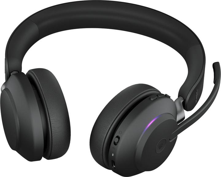 Produktbild Jabra Evolve2 65 Stereo MS + Ladestation + Link 380c schwarz (Kabelgebunden, Kabellos, USB-C)
