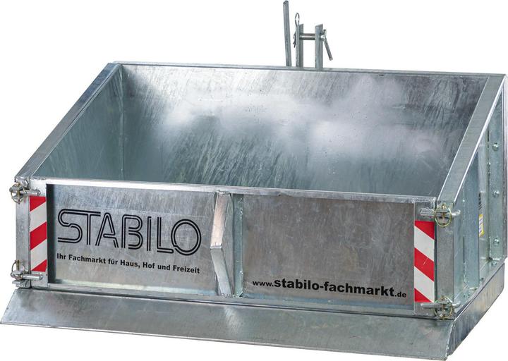 Dema Conteneur arrière benne basculante 150cm raclette cat 1 galvanisé (320 l)