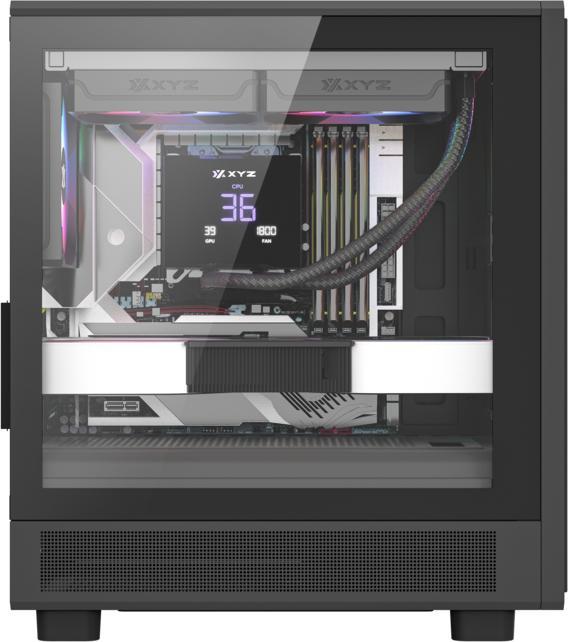 Produktbild xyz Boitier Mini Tour Micro ATX Atom RGB avec panneau vitré (Noir) (mATX, Mini-ITX)