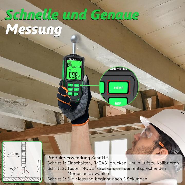 Produktbild Rdinscos Feuchtigkeitsmessgerät für Wände und Mauerwerk