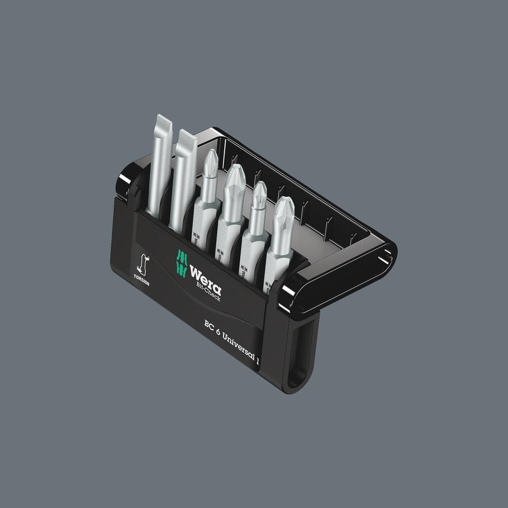 Thumbnail - Wera, Bits, Bit-Check 6 Universal 1 SB (Kreuz Phillips PH M2, Kreuz Phillips PH M1)