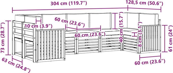 Produktbild vidaXL Outdoor-Sofa