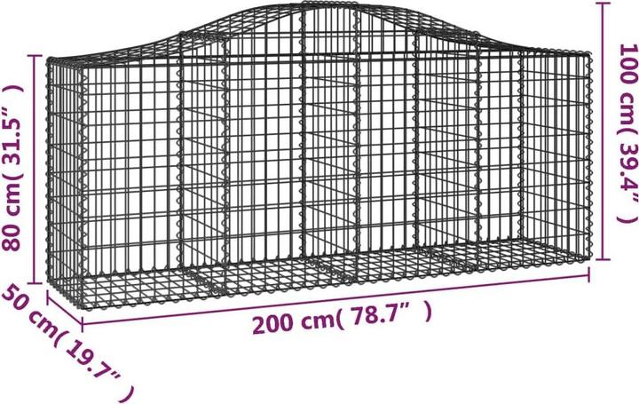 Produktbild vidaXL Gabionenkorb