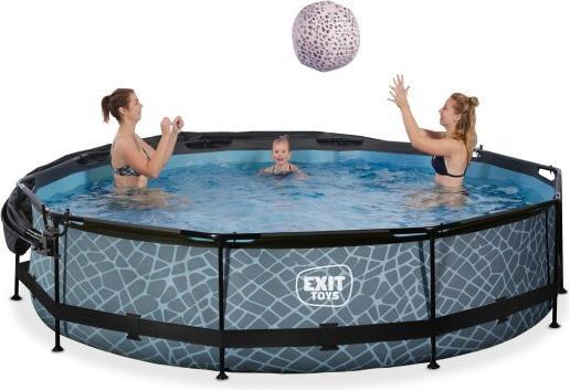 Actual product image Exit Round frame pool 360x76 cm with sunshade and filter pump (360 x 76 cm)