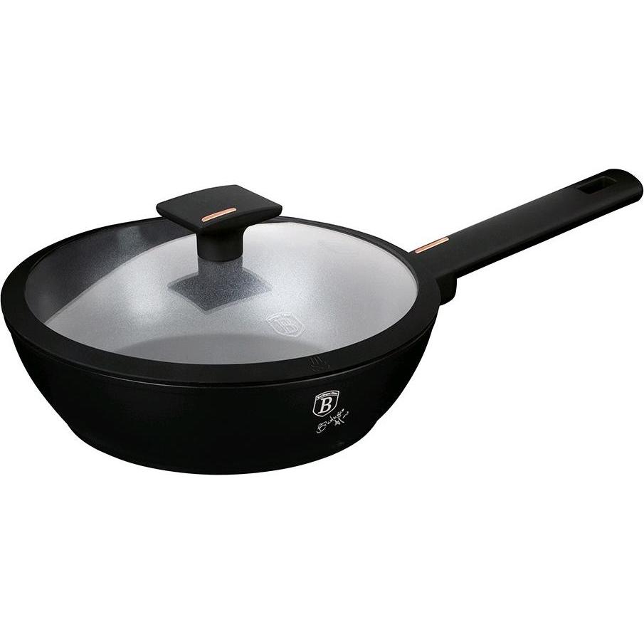 BerlingerHaus tiefe Bratpfanne Monaco Collection, Pfanne + Kochtopf, Schwarz