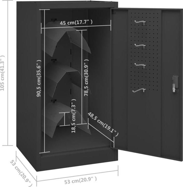 Image du produit vidaXL Sattelschrank (53 x 53 x 105 cm)