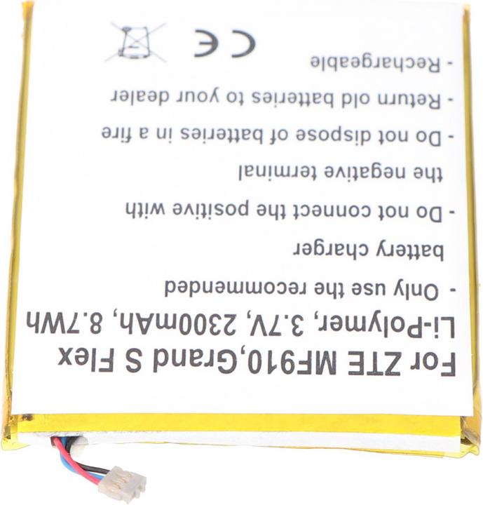 Actual product image AccuCell Akku ZTE MF910, Li3823T43P3h715345, ZTE Grand S Flex, MF910, MF910 4G LTE