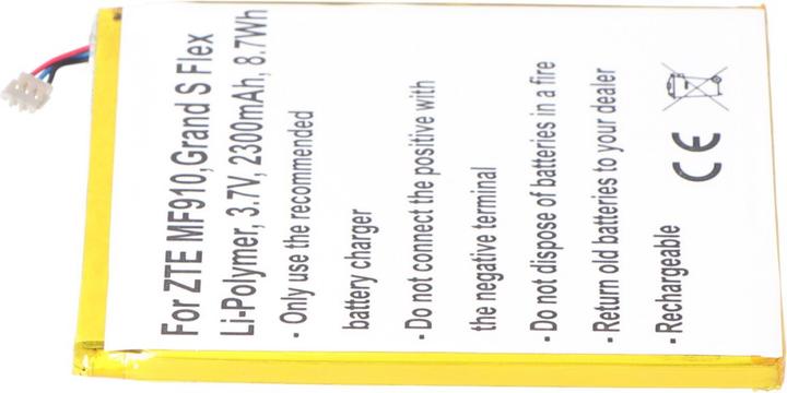 Actual product image AccuCell Akku ZTE MF910, Li3823T43P3h715345, ZTE Grand S Flex, MF910, MF910 4G LTE