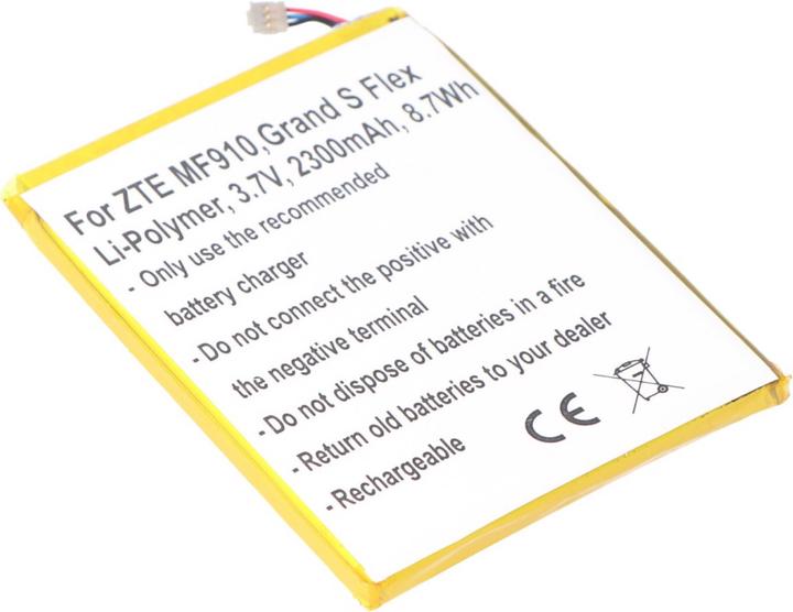 Actual product image AccuCell Akku ZTE MF910, Li3823T43P3h715345, ZTE Grand S Flex, MF910, MF910 4G LTE