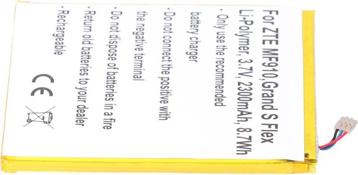 Actual product image AccuCell Akku ZTE MF910, Li3823T43P3h715345, ZTE Grand S Flex, MF910, MF910 4G LTE