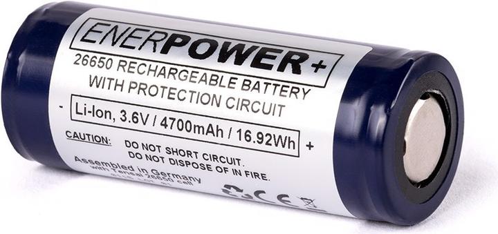 Actual product image AccuCell Battery Enerpower 26650, positive terminal increased PCB protected (Device specific)