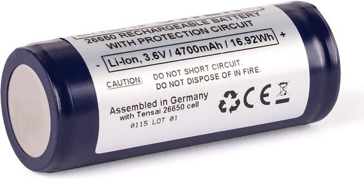 Actual product image AccuCell Battery Enerpower 26650, positive terminal increased PCB protected (Device specific)