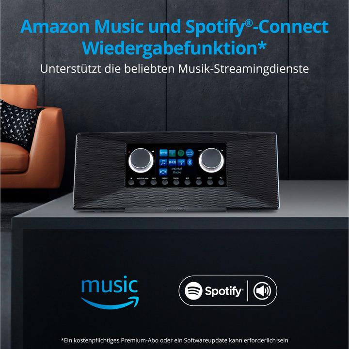 Image du produit Medion P85333 - DAB+ internetradio - Wifi - FM-ontvangst - Zwart (DAB+ DAB, AM, FM, MF, WiFi)