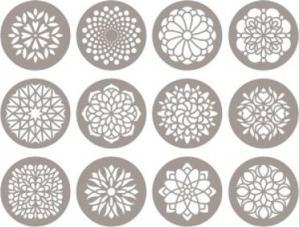 Actual product image Artemio Stencil Pointilism Pattern Round (Plastic)
