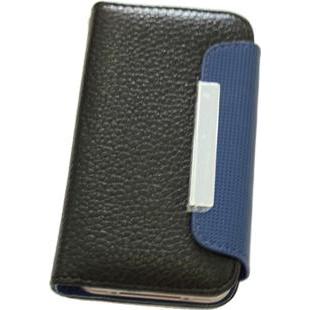 Cable Technologies Custodia Folio Case Black/Blue iPhone 4 (Apple iPhone 4), Cover smartphone, Blu, Nero