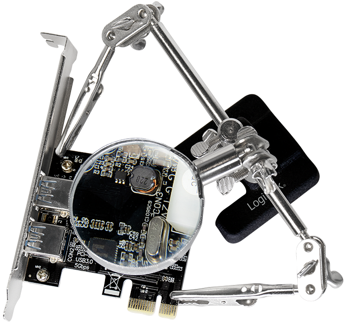Actual product image LogiLink 3. helping hand with magnifying glass