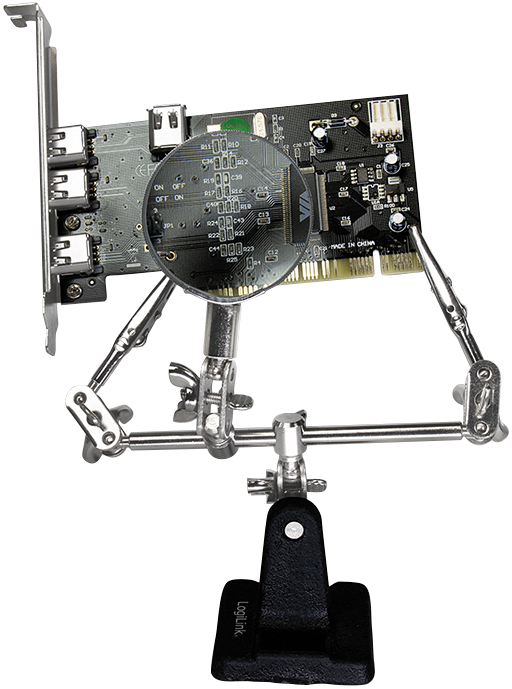 Actual product image LogiLink 3. helping hand with magnifying glass