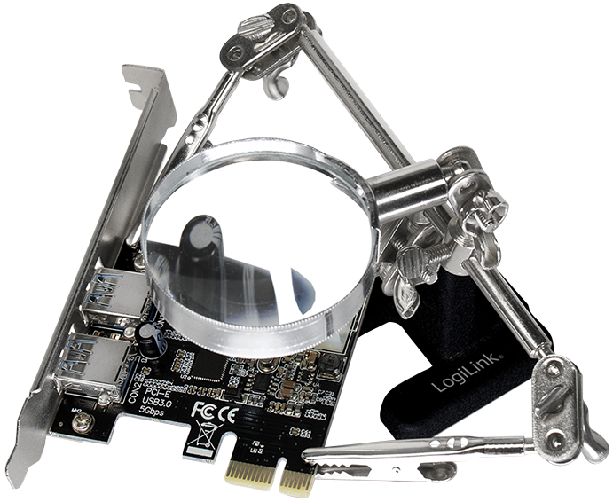 Actual product image LogiLink 3. helping hand with magnifying glass